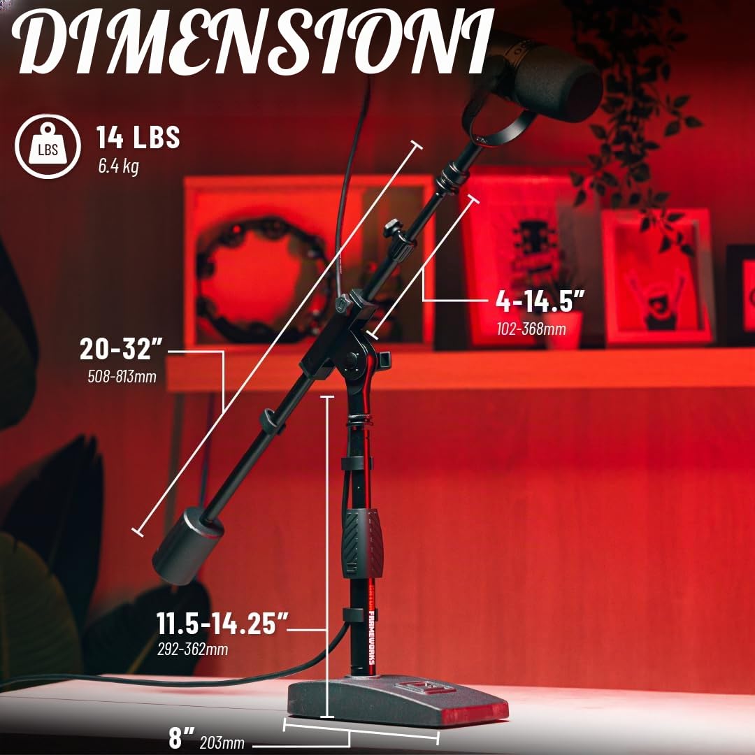 Gator Frameworks GFW-MIC-0822 - Asta telescopica per microfono