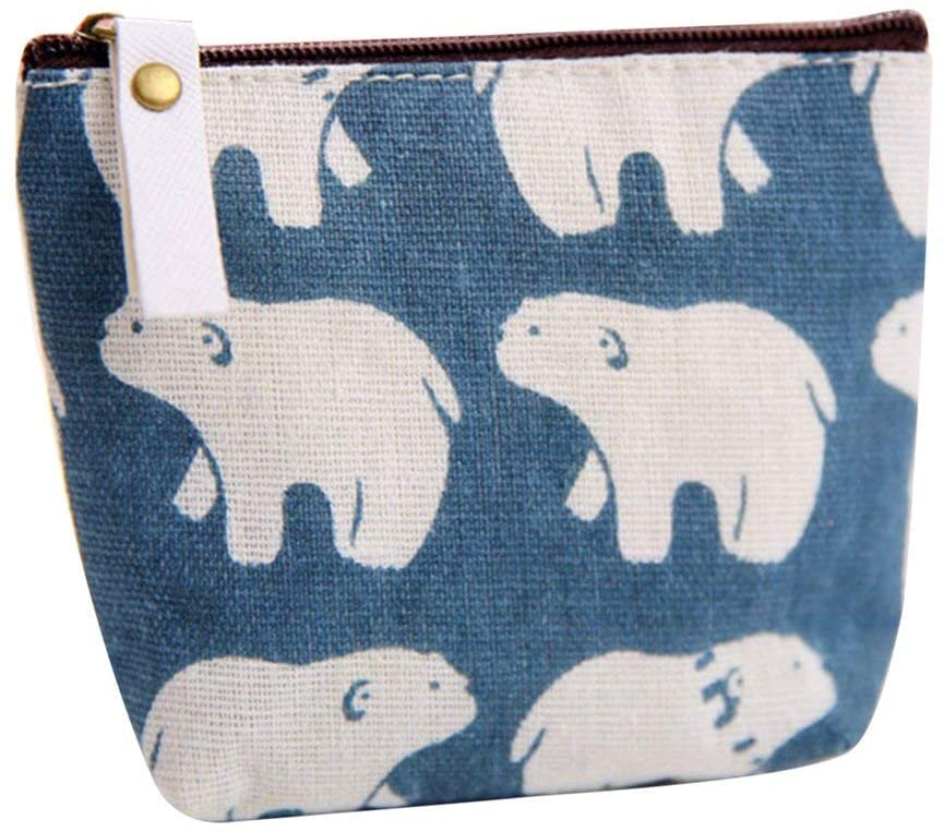 Monedero de algodón y lino de estilo coreano, monedero de tela impreso, monedero...