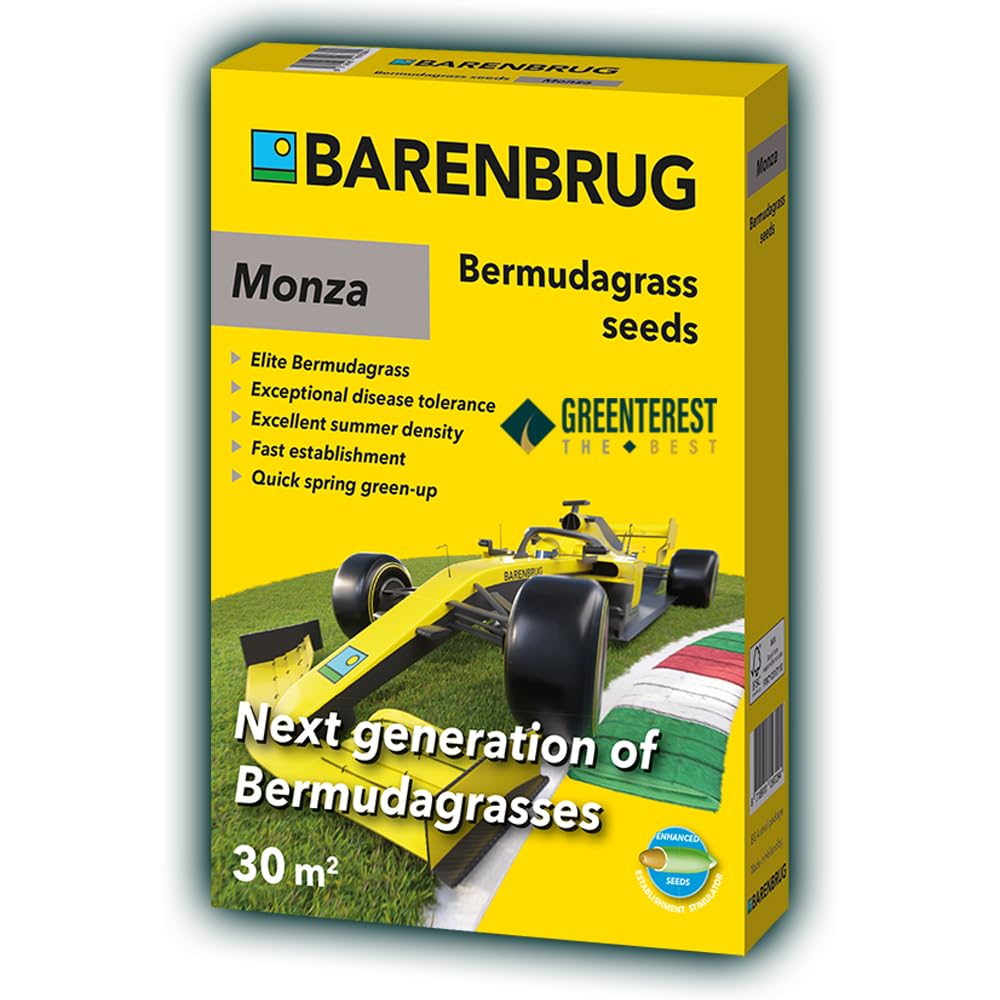 Barenbrug MONZA Semi sementi per Prato Bermudagrass, 500 Grammi, Cynodon Dactylon di Qualità Superiore per Prati Macroterme