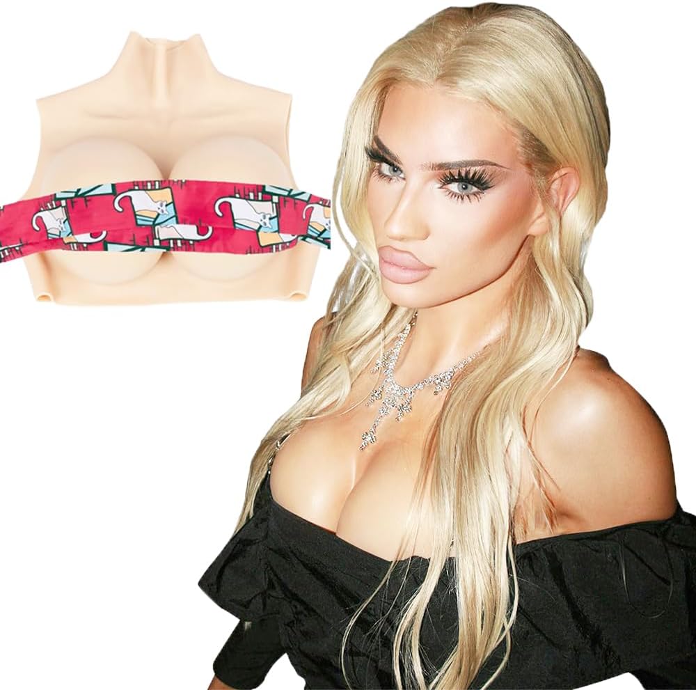 Silicone Breastplate - Realistic Fake Breasts Forms With Natural Collarbone & Nipple Detail