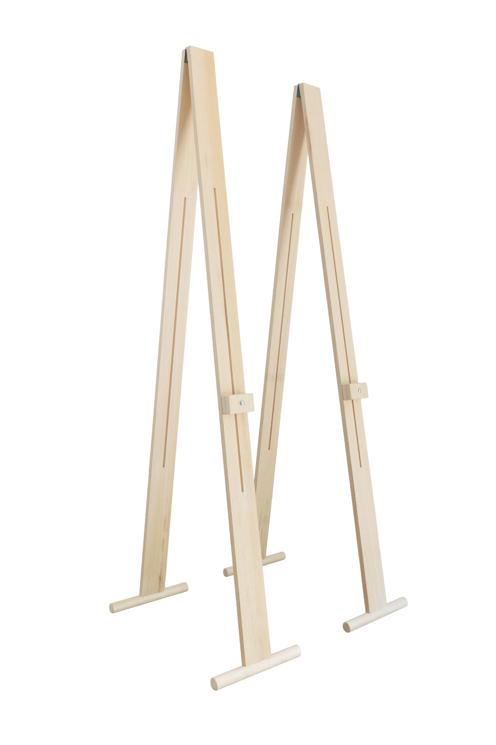 Giano Cavalletto per pittura ed esposizione quadri in legno Ayous naturale, regolabile in altezza ed inclinazione, portata 20 kg, made in Italy con struttura brevettata, ideale per grandi opere