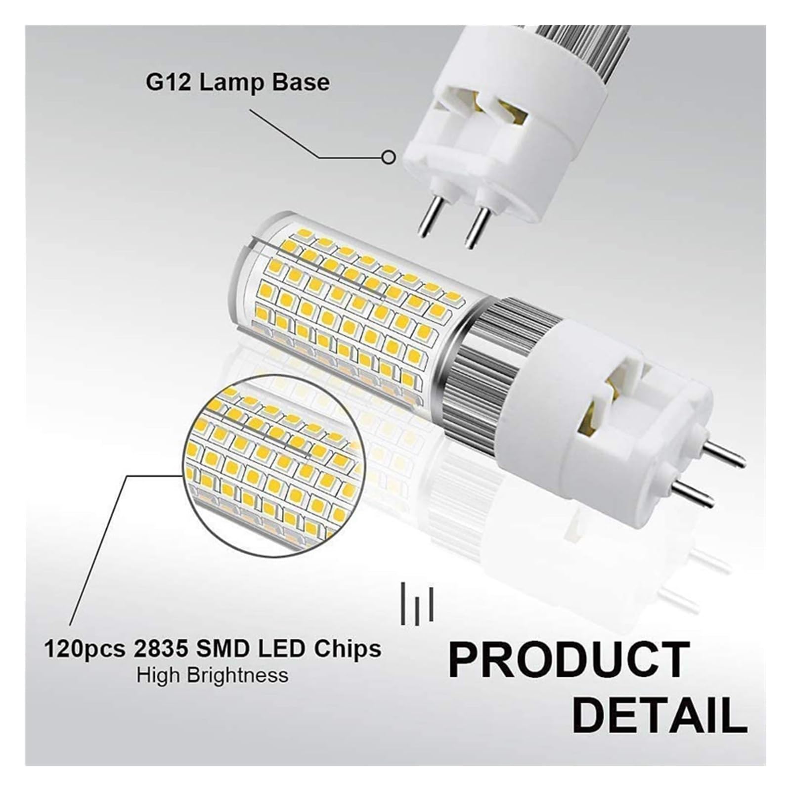 Lampadine a LED G12 a mais da 12 W, 120 W, 2835, con copertura, possono sostituire lampade da 120 W. per interni ed esterni(Natural White 4000K)