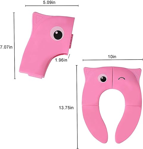 Miniatura 3 de Funda de asiento de entrenamiento para inodoro, asiento de inodoro de viaje, almohadillas de silicona antideslizantes plegables, portátil de viaje,