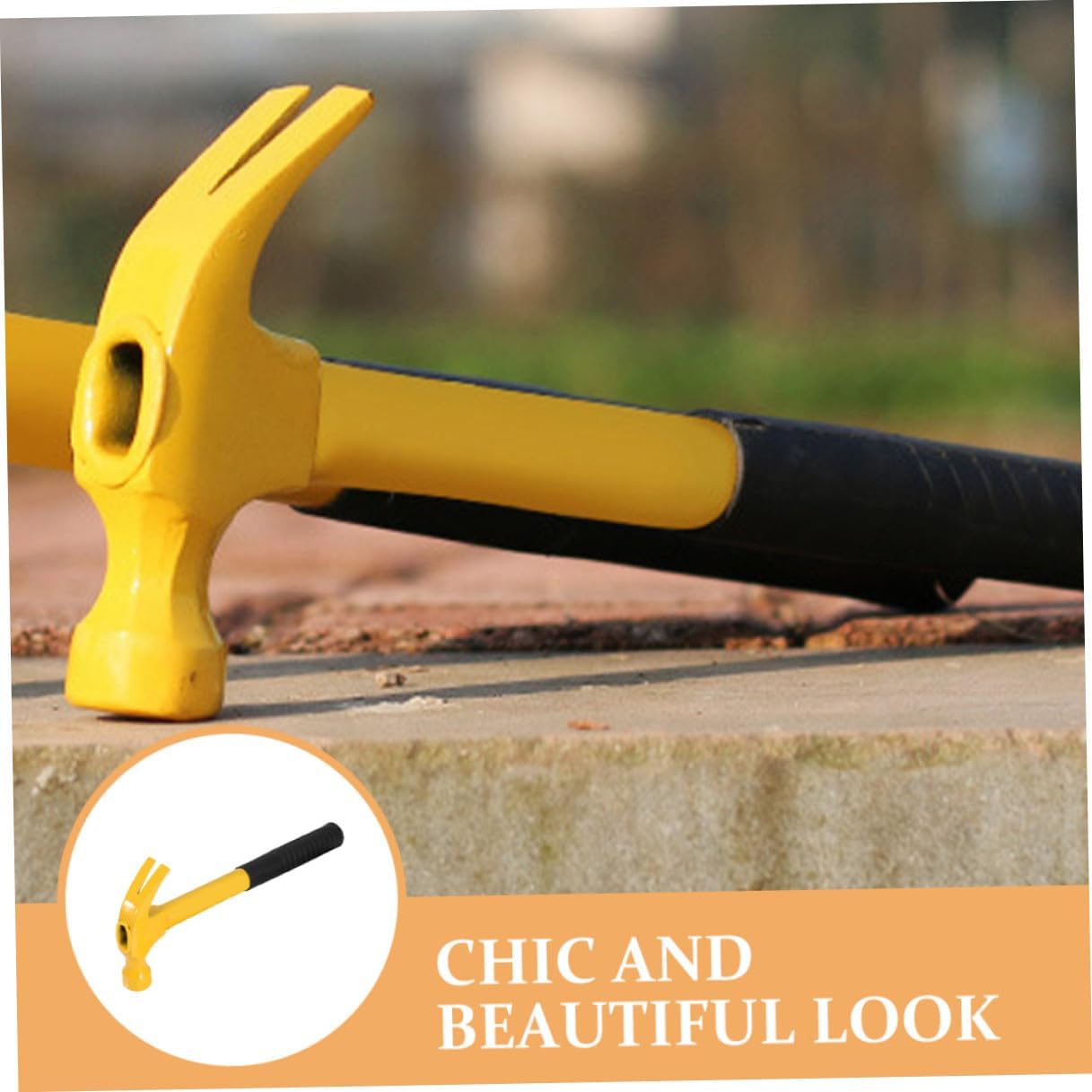 Professional 0.8 Lb Integrated Claw Hammer with Steel Handle, Multifunctional Carpenter Woodworking Nailing Hammer for Framing and Wall Nail Removal