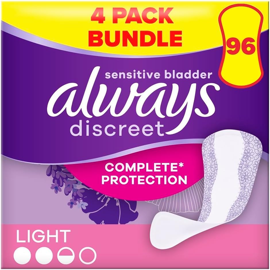 Always Discreet Incontinence Liners for Sensitive Bladder - Pack of 96