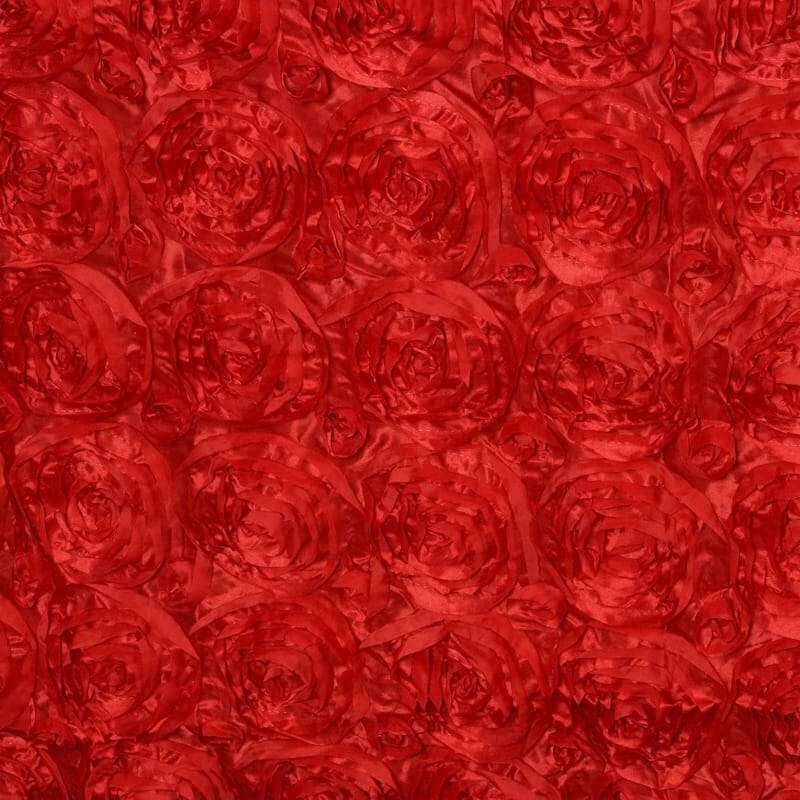 Efavormart Wonderland Rosette Premium Table Runners for Weddings Party Banquets Decor Fit Rectangle and Round Table - Red