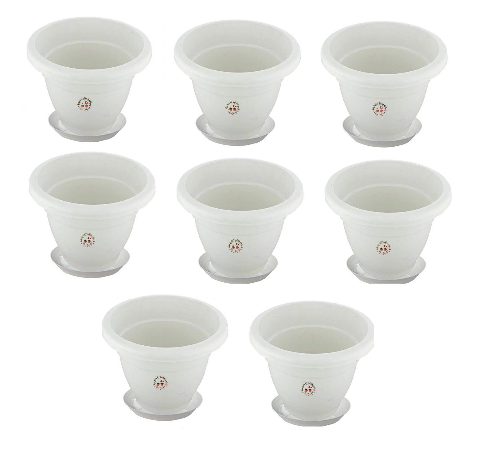See full amazon price history chart for Varshney 12 Inch White Flower Pot with 8 Inch Bottom Plate Tray Set of 8/Round Plastic Plant Containers for Indoor Outdoor Use/Home Garden Decor Pot/Heavy Duty Platers Gamla Pots with Drip Trays Varshney 12 Inch White Flower Pot with 8 Inch Bottom Plate Tray Set of 8/Round Plastic Plant Containers for Indoor Outdoor Use/Home Garden Decor Pot/Heavy Duty Platers Gamla Pots with Drip Trays (B0C8JRY3R6) Amazon Price History, Amazon Price Tracker