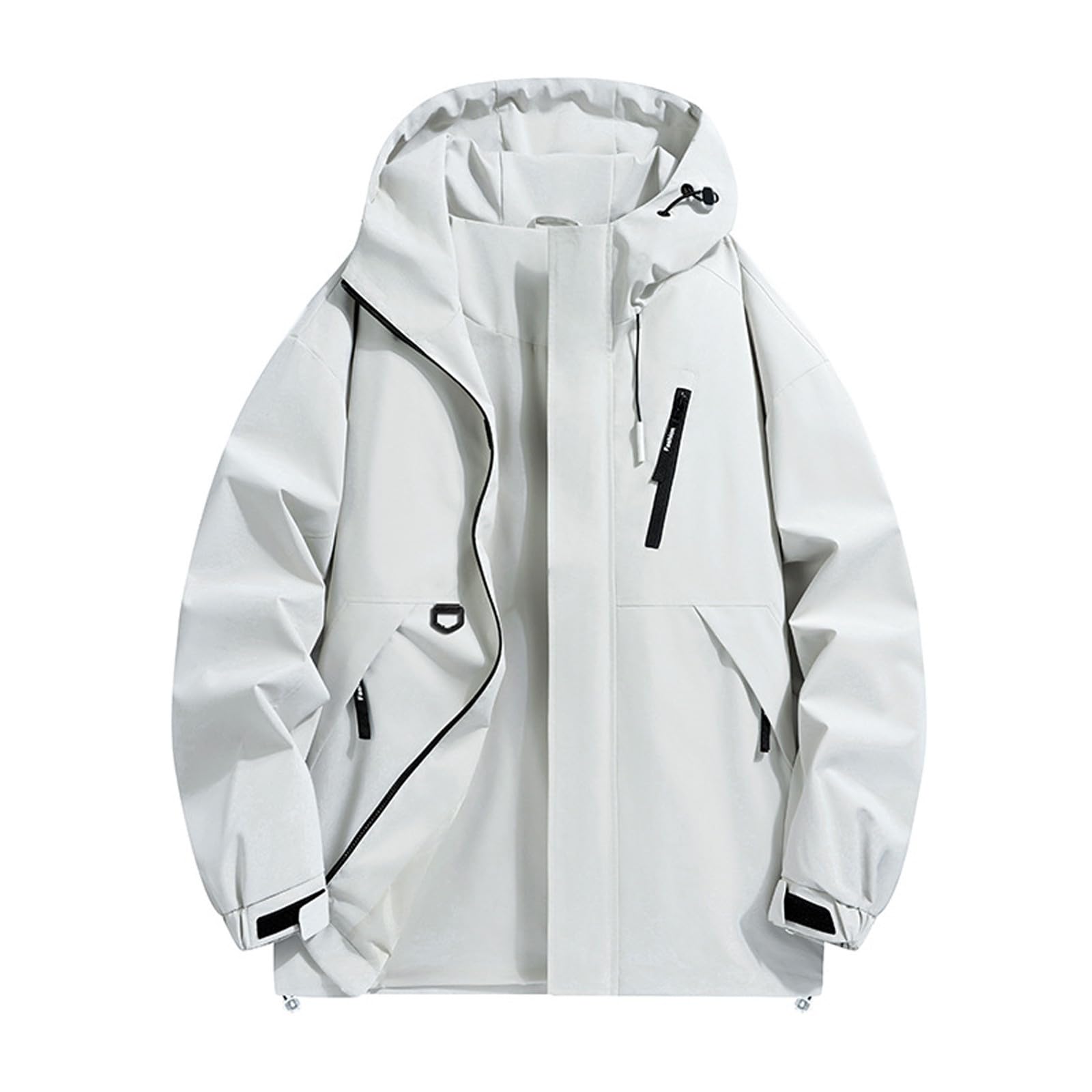 Genérico Chubasquero Mujer Viaje,Chaquetas Casuales para Exteriores para Mujer Abrigo Ligero Y Resistente Al Viento para Climas VersáTiles Ideal para Senderismo Camping Y Uso Diario