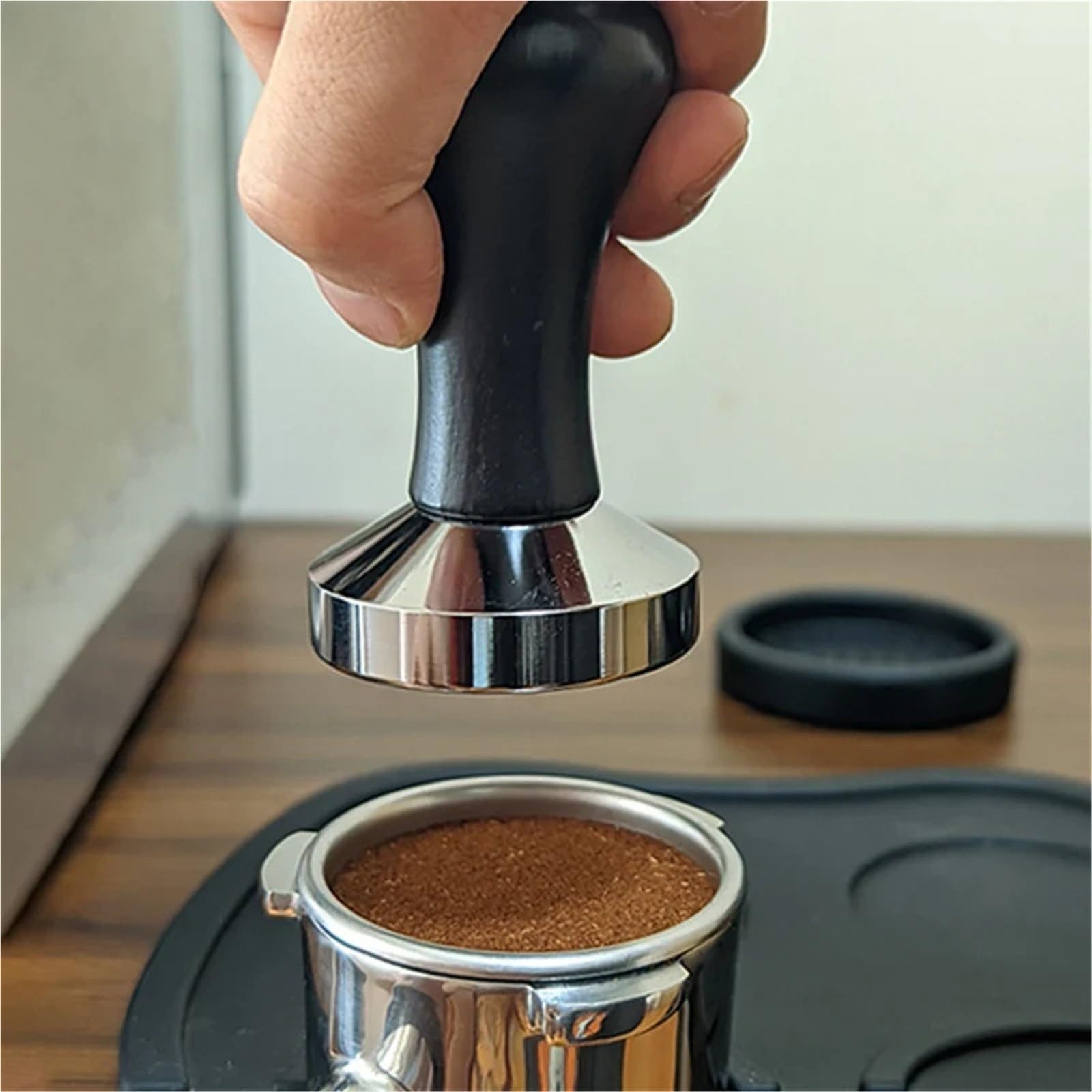 Tamper De Café 51mm Tamper Plus Kit Agitador De Café Manual De Madera Tampers Accesorios Barista Tools Tampers 51/53 / 58mm Espresso Manual(53mm 54mm-Coffee tamper set)