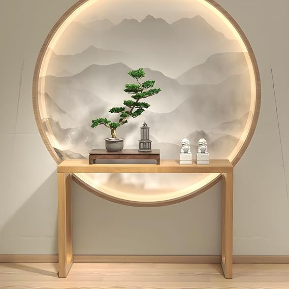 RUNNUP Modern Soild Wood Entrance Table, 31 Inch, Sofa