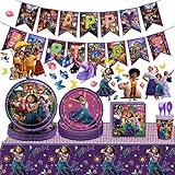 【Material de alta calidad】este hermoso juego de vajilla para fiestas está hecho de materiales de papel pesado de alta calidad, firme, resistente al agua, resistente a los cortes y duradero. El juego de vajilla desechable es 100% apto para alimentos, no tóxico, libre de BPA. Este juego de decoración para fiestas es reutilizable y 100% reciclable.