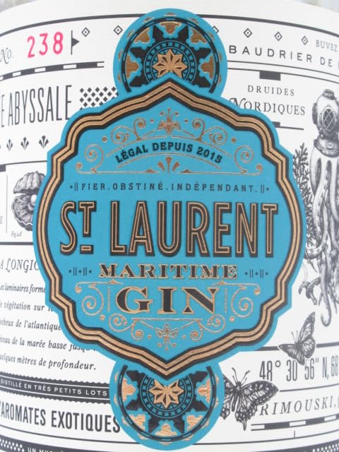 Amazon.co.jp: サン ローラン ジン 43度 750ml □昆布を使用した珍しい