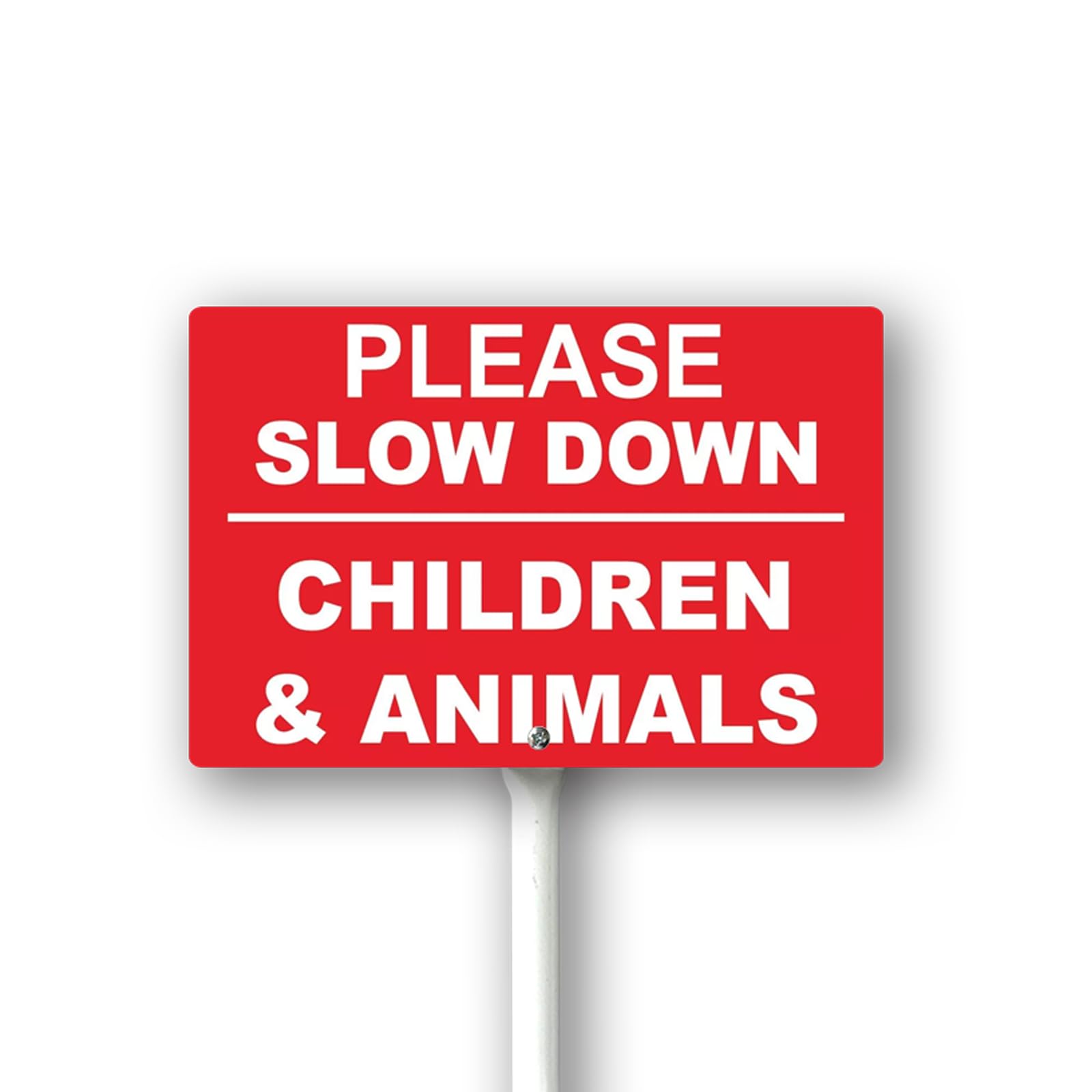 Geroclonup Please Slow Down Children And Animals Sign With Stake For Neighborhoods Yard Farm Aluminium Caution 8x12inch Farm Decorations Yard Lawn Walkway Decorations Animal Signs