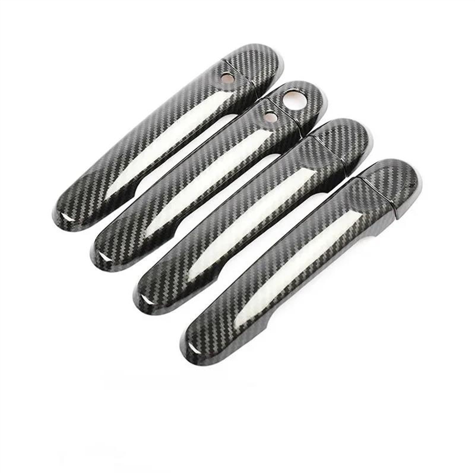 CSSPDM Car Trim Exterior Door Handles Bowl Cover Protection Sticker Accessories for Nissan for Juke for Almera(Carbon B)