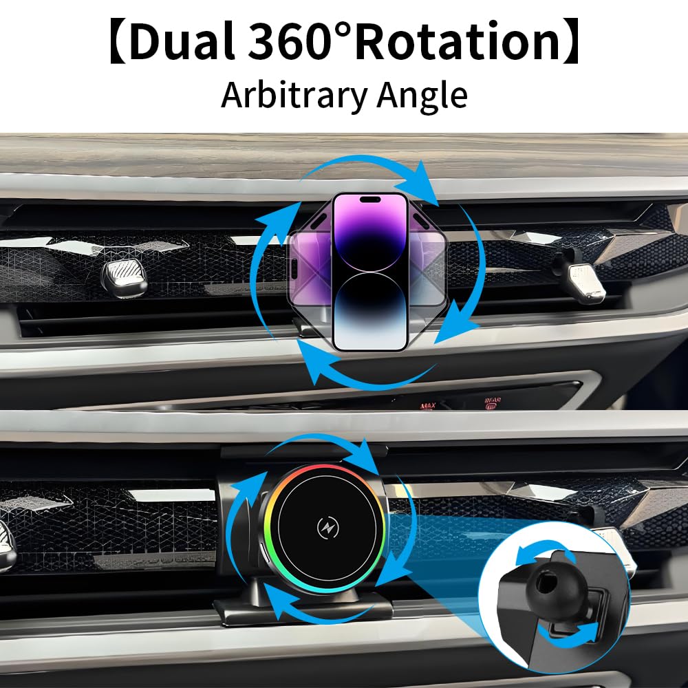 Magnetische Autohalterung für BMW X5 X5M 2024–2026 und X6 X6M 2024–2026 und BMW X7 2023 2024 2025 2026, Auto-Zubehör, beste Handyhalterung, schnelles 15 W kabelloses Ladegerät