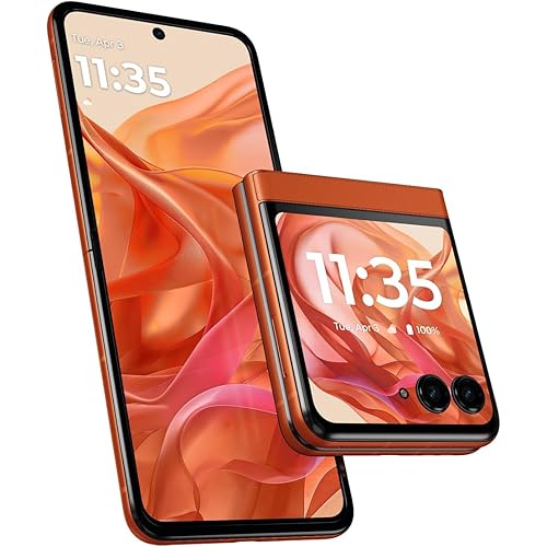 Motorola razr | 2024 | Unlocked | Made for US 8/256GB | 50MP Camera | Spritz Orange (Renewed)