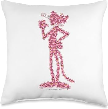 Pink Panther Heads Throw Pillow