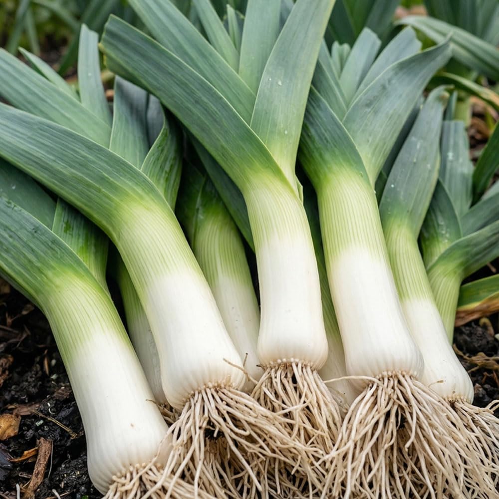 Leek Mammoth Pot Seeds – Winter Cropping Vegetables – Strong Thick White Stems – Ideal for Kitchen Garden & Exhibition – High Yield, Hardy Variety – Grow Your Own Fresh Produce