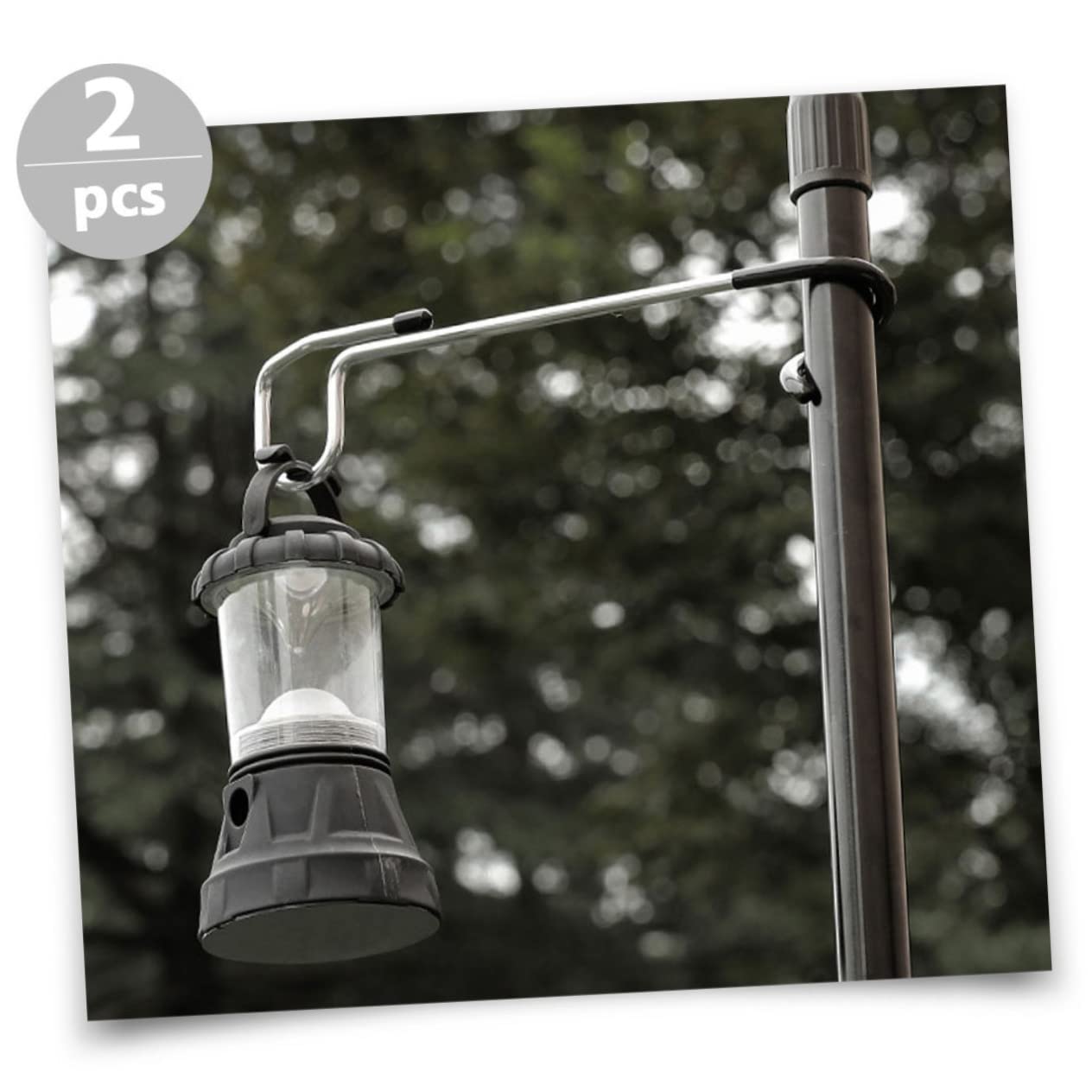 GALPADA Strong Sturdy Outdoor Hooks Anti-Skid Lantern Hangers Easy to Install Portable Lamp Hanger Stands