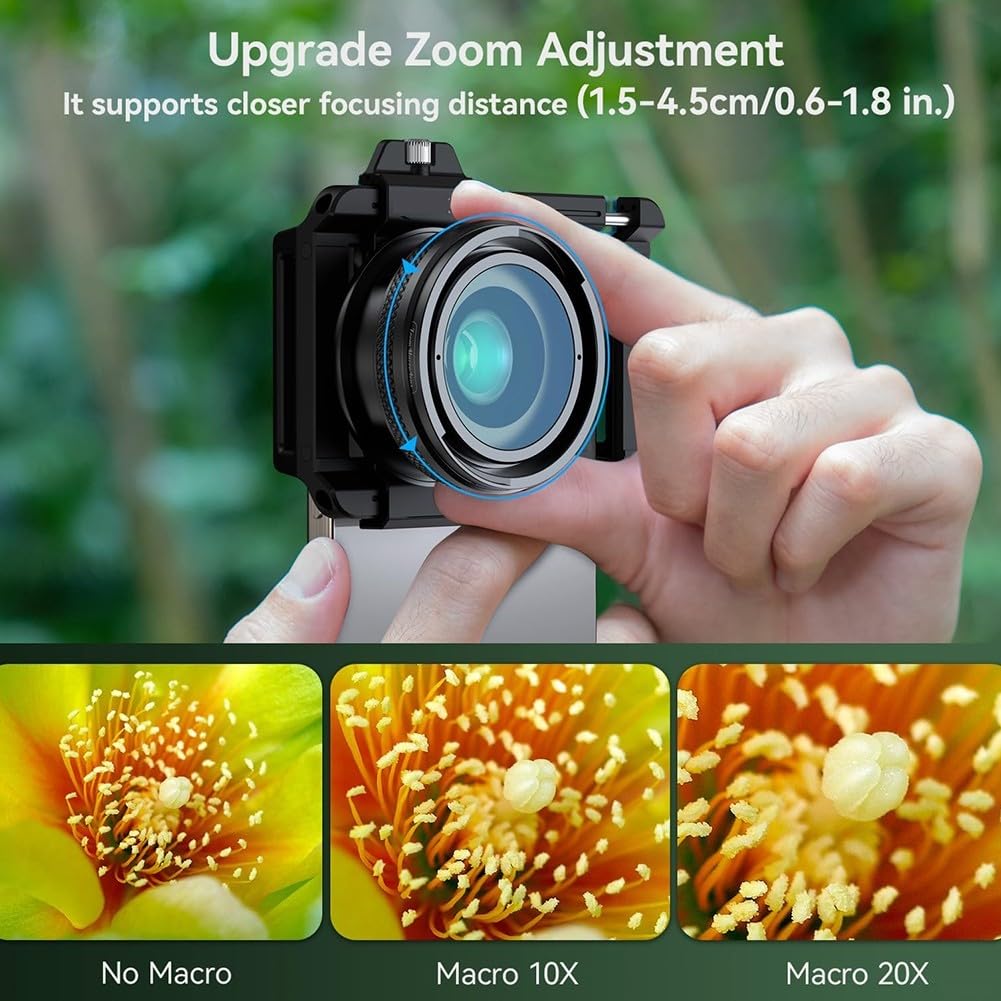 10-20X para zoom lente para teléfono móvil aleación de aluminio 10-20X