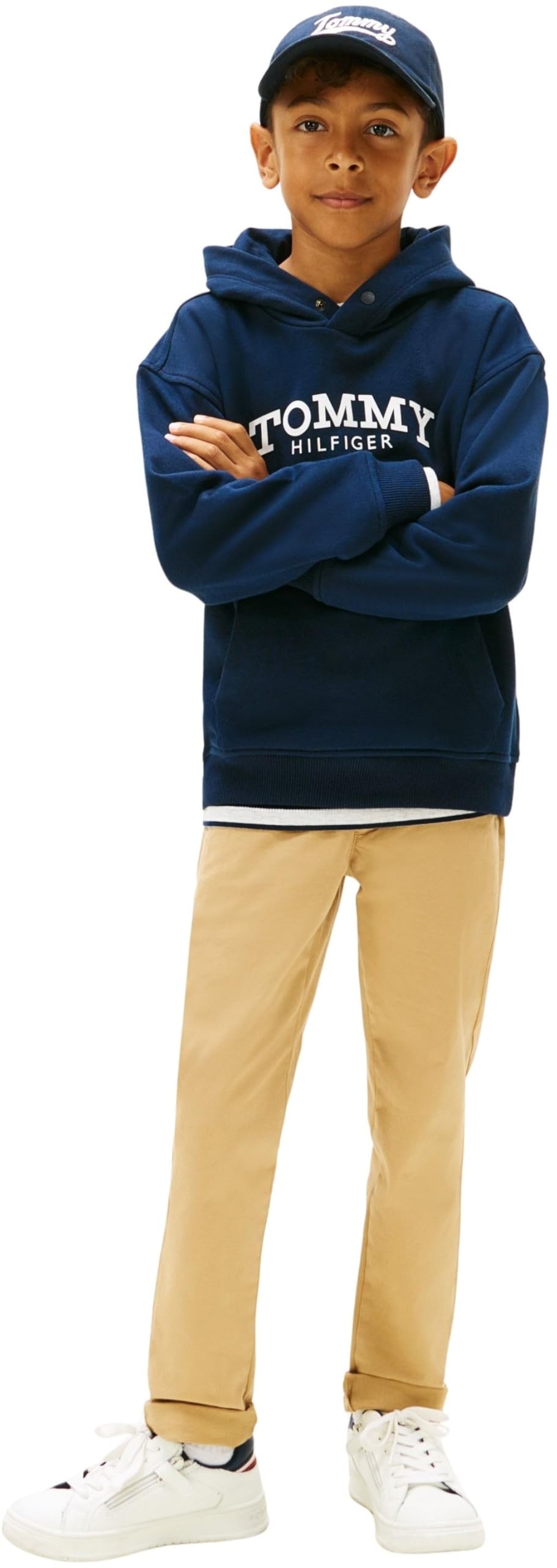 Tommy Hilfiger Monotype Print Hoodie Kb0kb10028 Sweat à Capuche Garçon (Lot de 1)