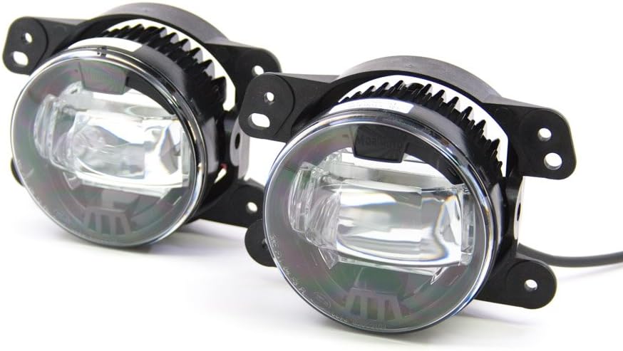 Morimoto XB LED Foglights, Type M Plug and Play Foglight Housing Upgrade, Fits Many Dodge Jeep Chrysler Models, DOT Approved Assembly with White LED Chips, UV Resistant, 10 Year Warranty (1x LF030)
