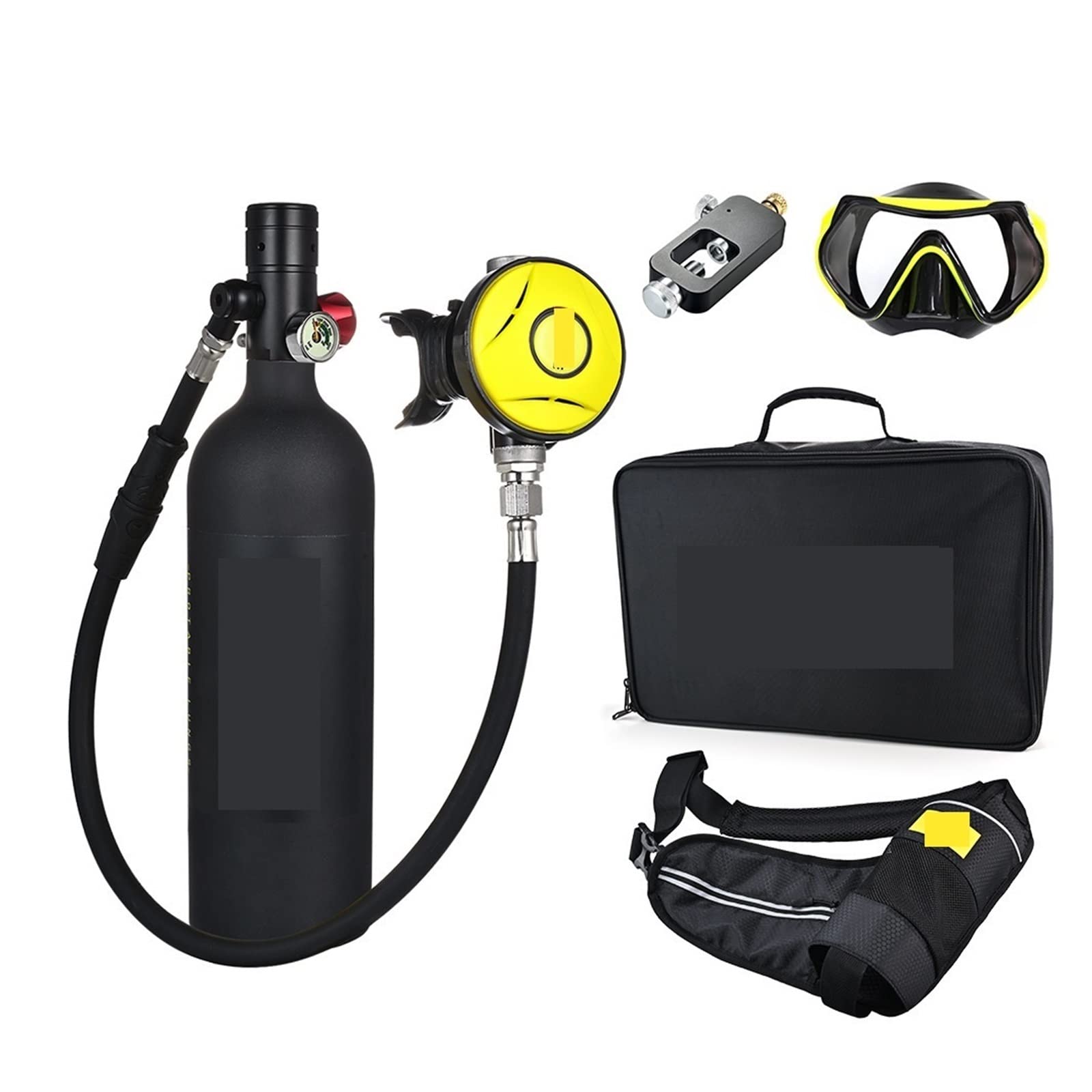 Dcdcd Blackhead In Black Bottle Diving Oxygen Cylinder 1L Capacity Portable Diving Respirator(Blackhead In Black Bottle)