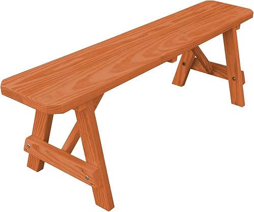 Miniatura 5 de Banco tradicional de pino tratado a presión de 2 pies, mancha gris