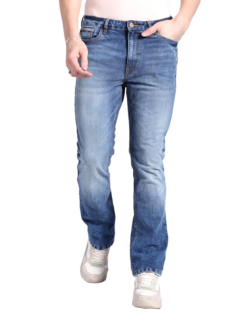 Men Bootcut Solid Mid-Rise Stretchable Jeans-image-34