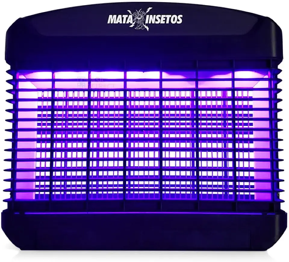 Armadilha Mata Mosquitos Elétrico Premium 2000V Grade Intercalada Mata Até Maruim Feito no Brasil