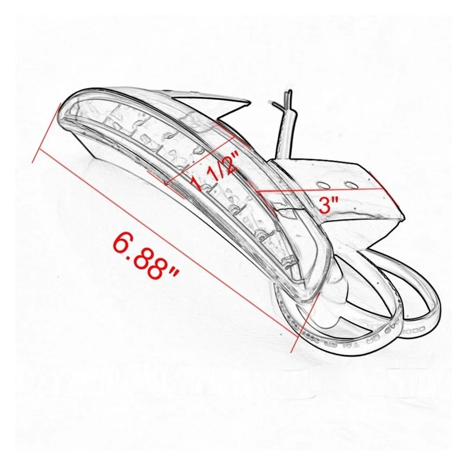 Luz LED De Freno Trasero para Matrícula De Motocicleta, Luz De Freno Y Luz De Circulación para Ha&rley Sportster Iron XL 883 1200 Dyna Softail Luz Traseras de Piezas