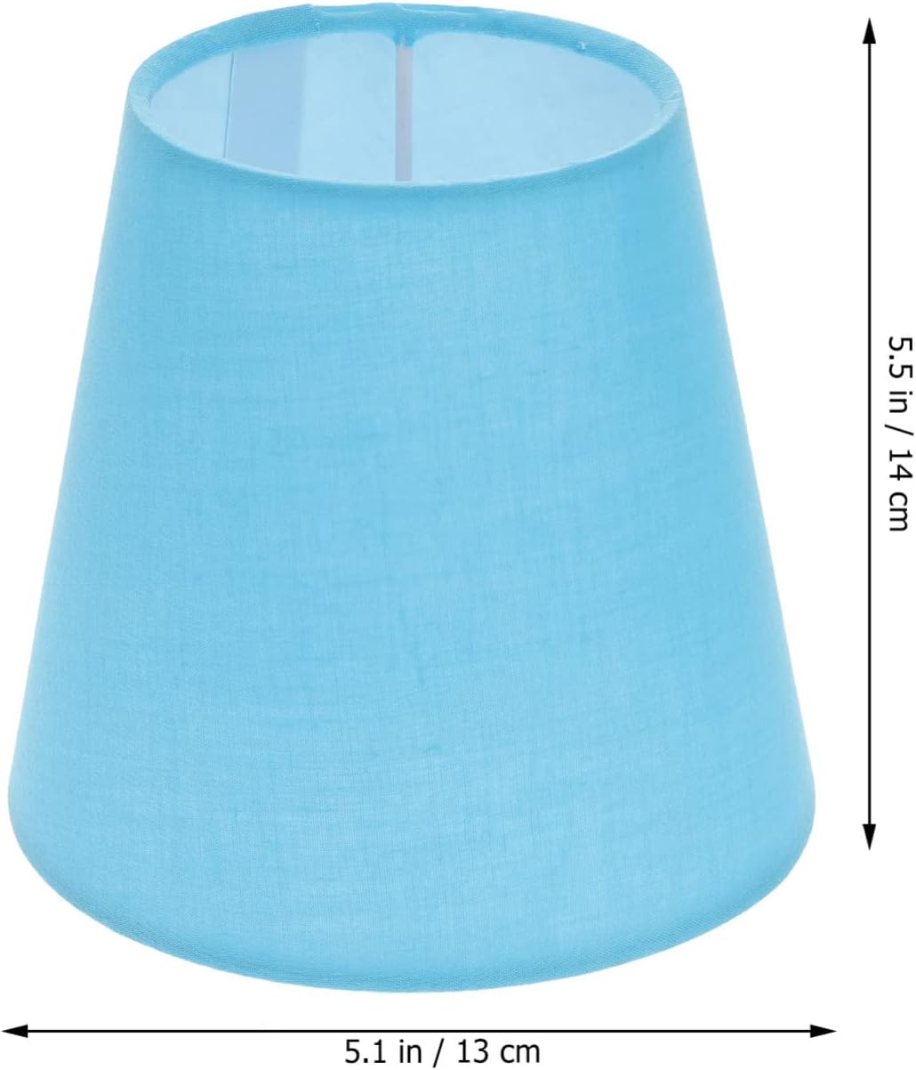Lurrose Barrel Fabric Lampshade Cloth Shade Wall Covers Replacement Shade for Table Floor Pendant, Blue, 14X14X13CM, 5576S73SI8911XFAQ