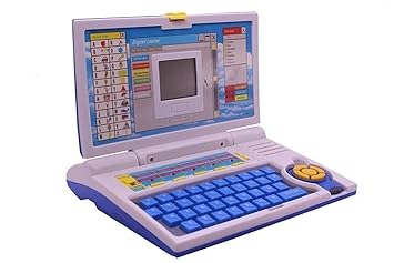 VACHCHHARAJ SALES 20 Activities and Games Fun Laptop Notebook Computer Toy for Kids-Blue