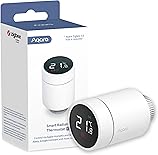 Aqara Smartes Heizkörperthermostat E1, Benötigt Aqara Zigbee 3.0 Hub, Heizkörperventil mit Sprachsteuerung, Geofencing-Unterstützung, Kompatibel mit HomeKit, Alexa, Google Assistant und IFTTT
