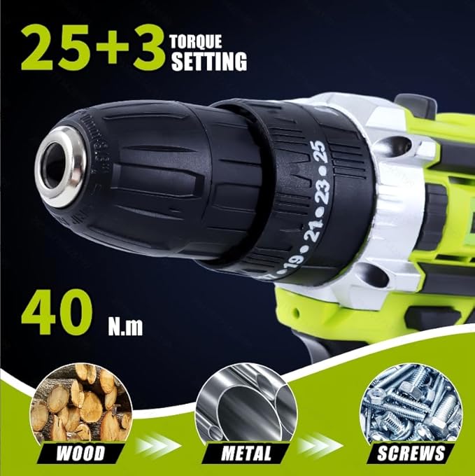 Taladro Eléctrico Inalámbrico 21V con Batería y Cargador miniatura 8