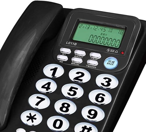 Miniatura 2 de TelPal Teléfono de botón grande con cable para personas mayores Teléfonos fijos de identificación de llamadas para personas mayores Teléfonos