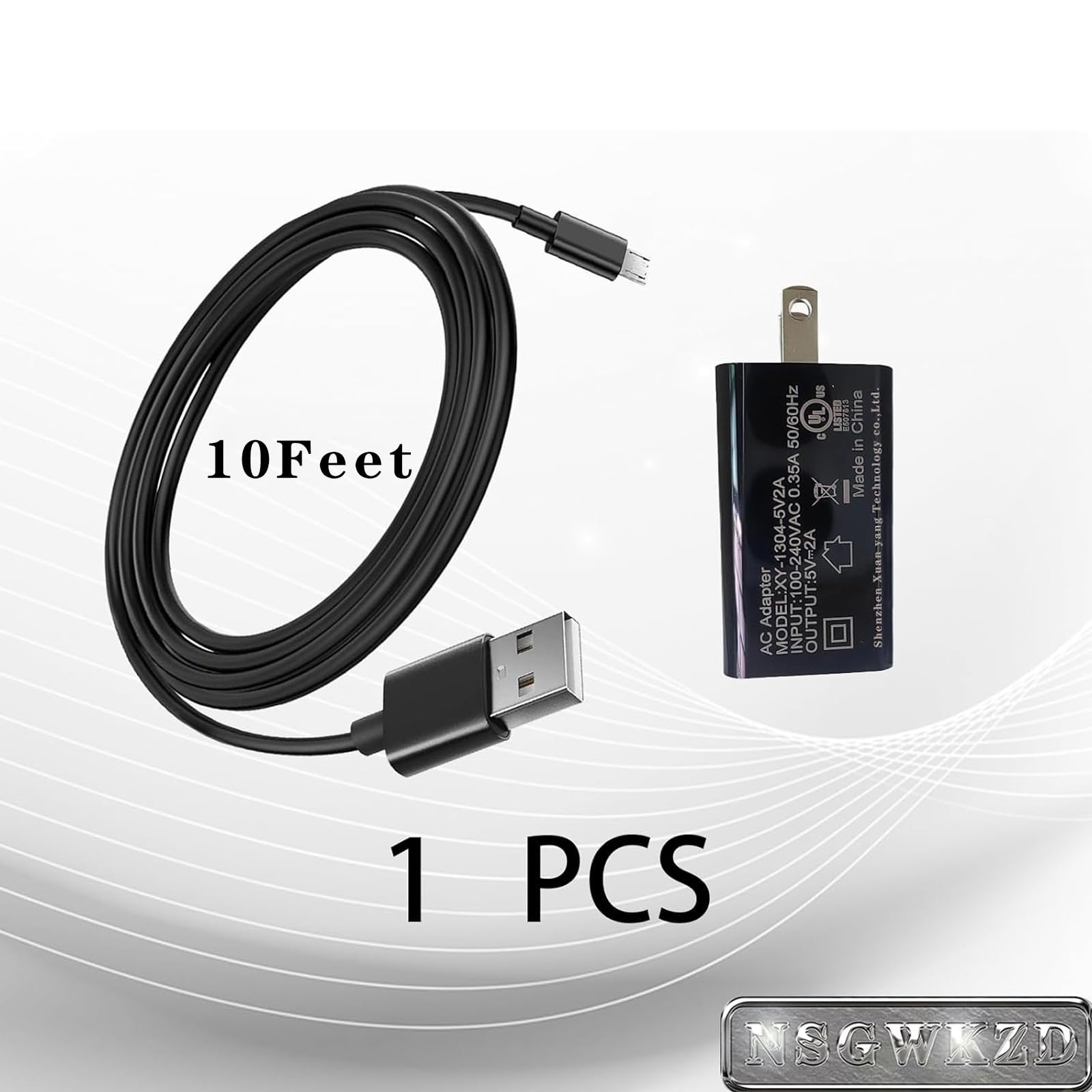 Cavo di alimentazione di ricambio da 3 m per Roku Streaming Stick, Roku Express Plus, Express 4K/+ Roku Premier/Plus, cavo di ricarica lungo micro USB