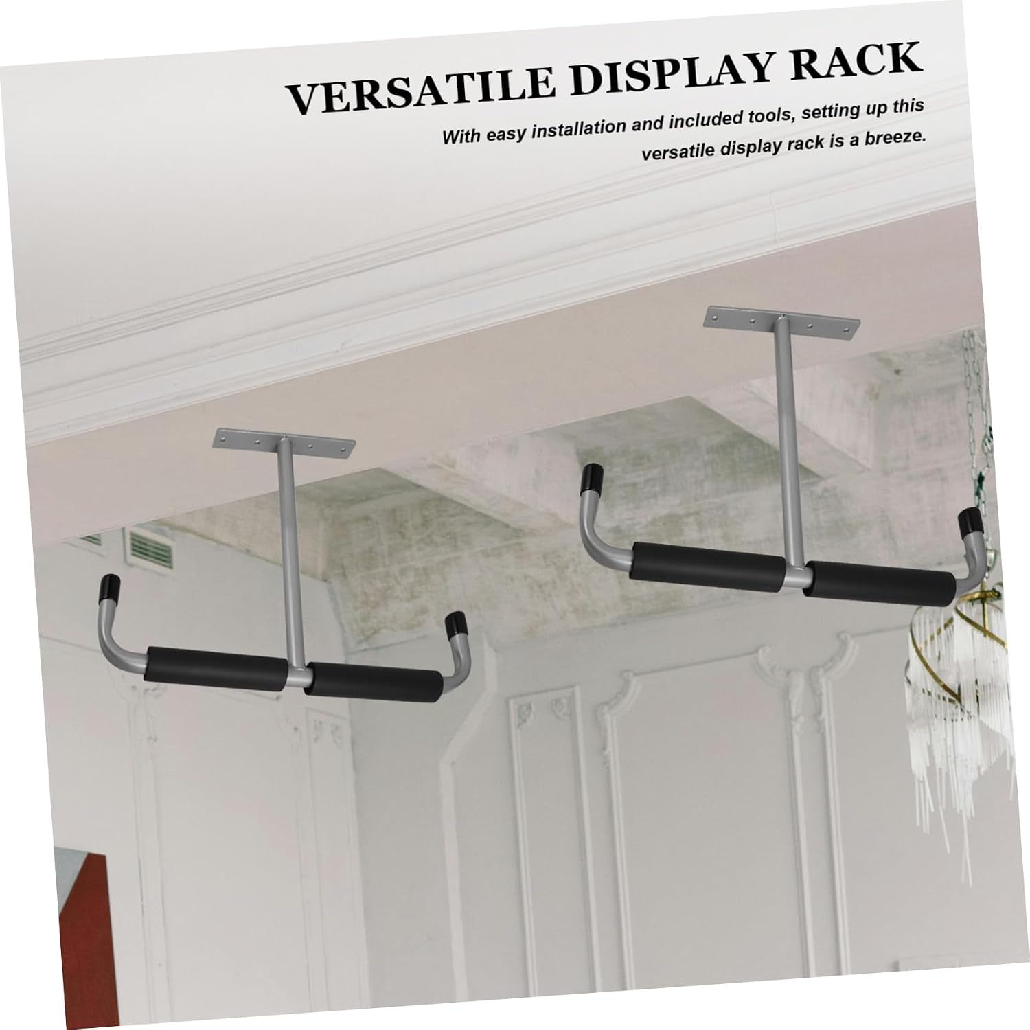 Ciieeo Garage Ceiling Storage Rack Ceiling-mounted Bike Fishing Pole Holder Sturdy Space-saving Wall Mount Bracket
