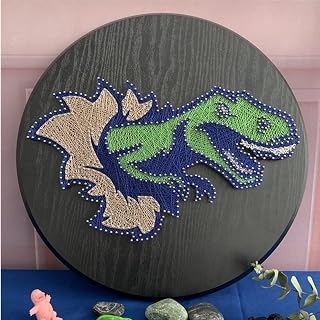 3D DIY Yarn Painting Pin String Nail String Art Kit Moon Luna Sea Mountian Winding Lines Drawing with Frame Room Deco (Color : 6 Size : 40x40cm) (8 40x40cm)