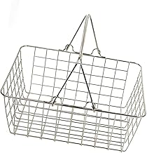 Sharplace Cesta de Compra, Cesta de Almacenamiento, Soporte de Almacenamiento Ligero, Ergonómico, con Asa, Organización para Alimentos, Frutas, Cosméticos, Baño