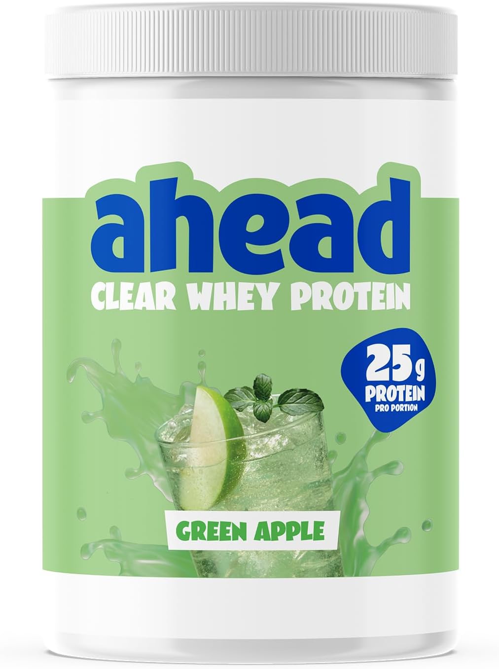 ahead IsoClear Whey Protein Green Apple 500g 25g Protein Clear