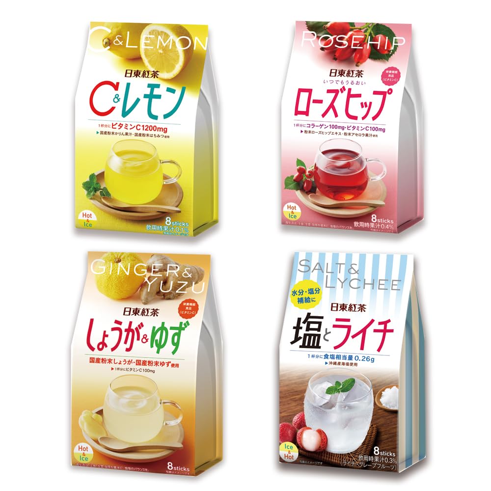Amazon.co.jp: 日東紅茶 C&レモン ローズヒップ しょうが＆ゆず