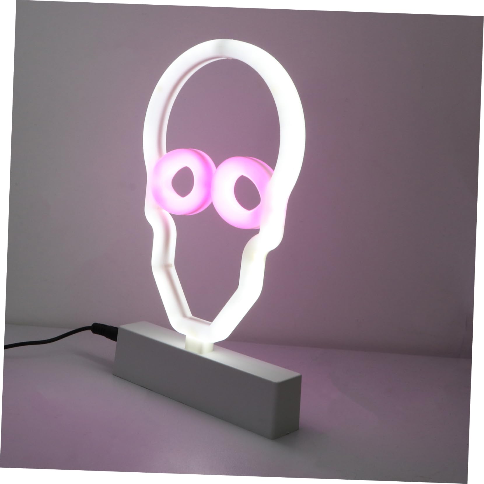BESTonZON Ornamento De Lámpara Neon Calavera Decoración De Halloween Luz Nocturna Sin Batería Aplicable En Diferentes Escenarios