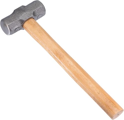 HARFINGTON Martillo de trineo de doble cara de 4 libras con mango de madera de 11 pulgadas, cabeza de acero forjado para la industria del hogar