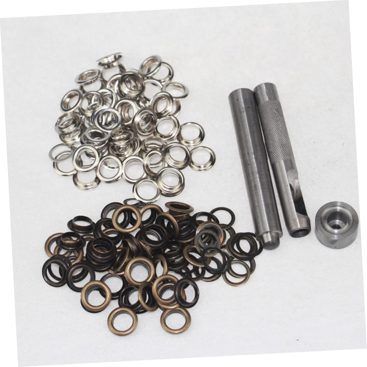 Operitacx 300sets Occhielli Ottone Resistente Con Strumenti Argento Antico Per Scarpe Abbigliamento e Progetti Artigianali Facile Da Usare