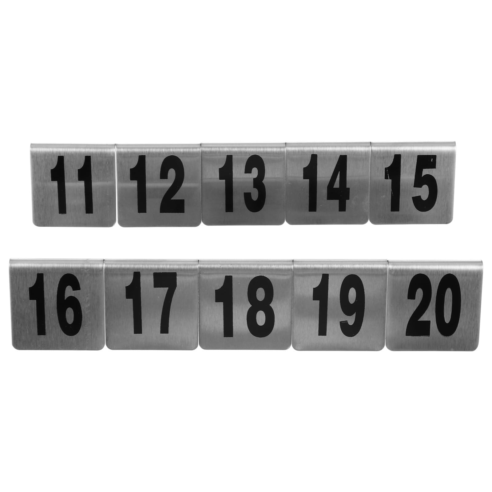 Números de Mesa para Restaurante (1-10/20/30/40/50/60/70/80/90/100), Tarjetas de Metal apilables, Estilo Carpa, para Reserva de Hotel, Placa con número de Asiento Reservado, 1-100