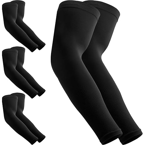 Arm Sleeves for Men Women, UV Sun Protection Compression Cooling Summer Arm Sleeves for Volleyball Basketball Sports