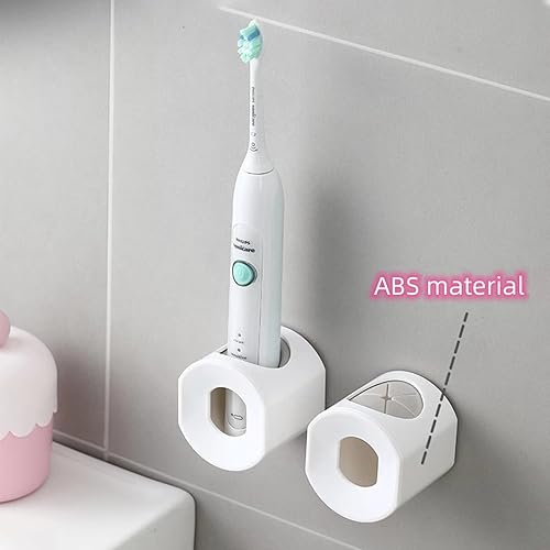 Vista 3 de Porta cepillos de dientes eléctricos para baño, soportes para cepillos de dientes montados en la pared para la ducha, ahorro de espacio, organizador