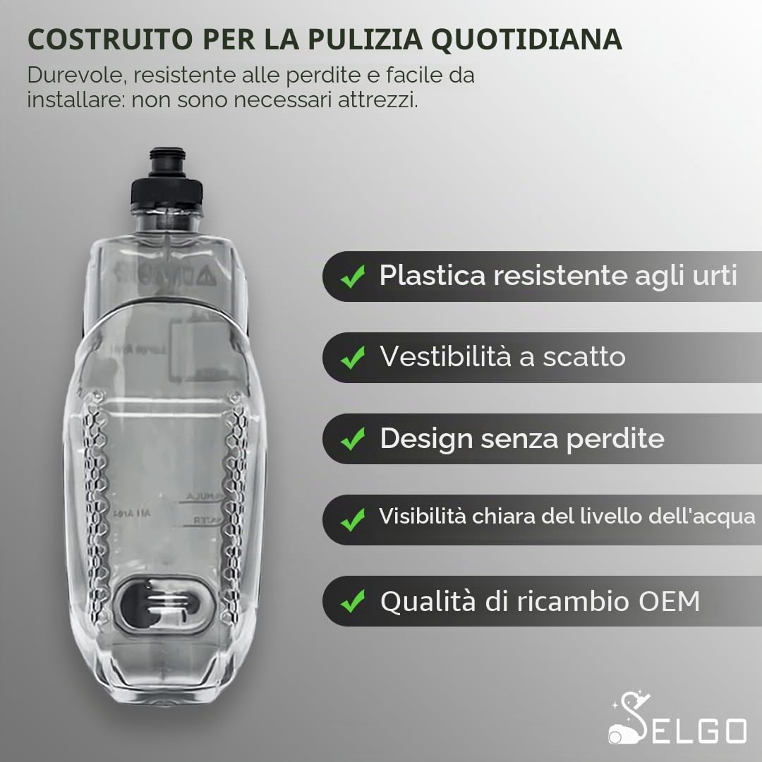 Serbatoio di ricambio per aspirapolvere e mocio Bissell CrossWave & CrossWave Pet Pro bagnato/asciutto, per serie 3888A, 1785, 2306, 2328 e altro, OEM #1614237 e 1609593