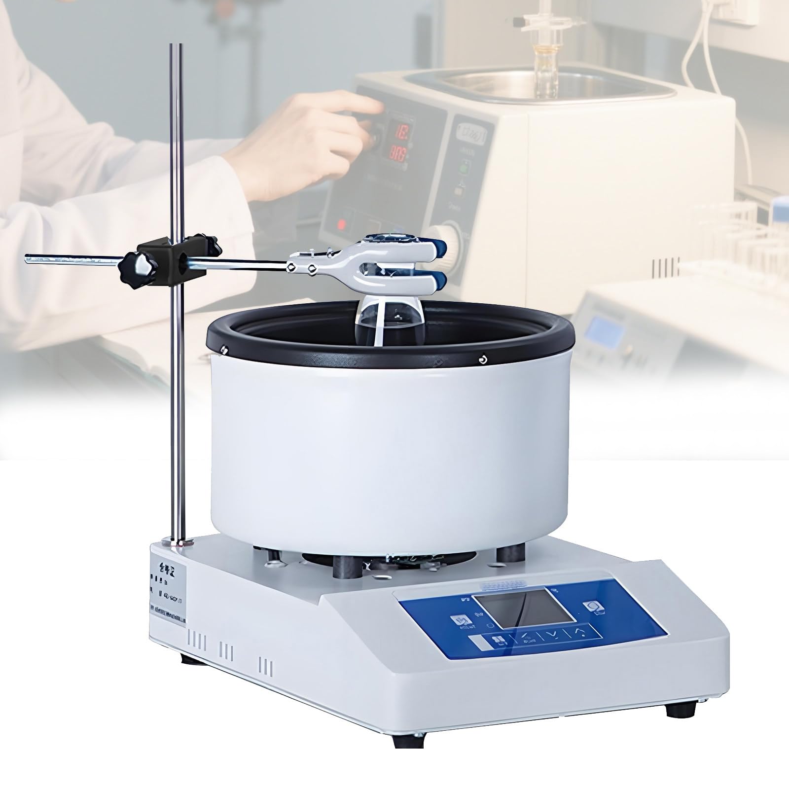 Digitaler Magnetrührer Heiztopf Flüssigkeitsmischer mit Wasserbad und Ölbad für Labor, Schule, Technik